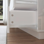 Commode haute brillance 63 po avec 8 tiroirs lumineux et plateau spacieux