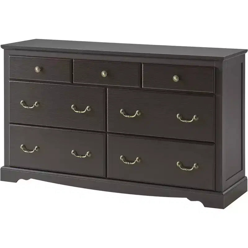 Commode de chambre AMERLIFE, style campagne avec poignées métalliques vintage