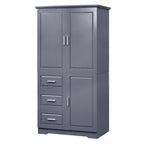 Armoire de rangement haute et large avec portes pour salle de bain/bureau