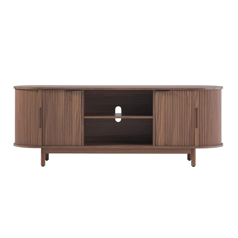 Meuble TV Middlebrook Modern Reeded de 60 po avec bords arrondis