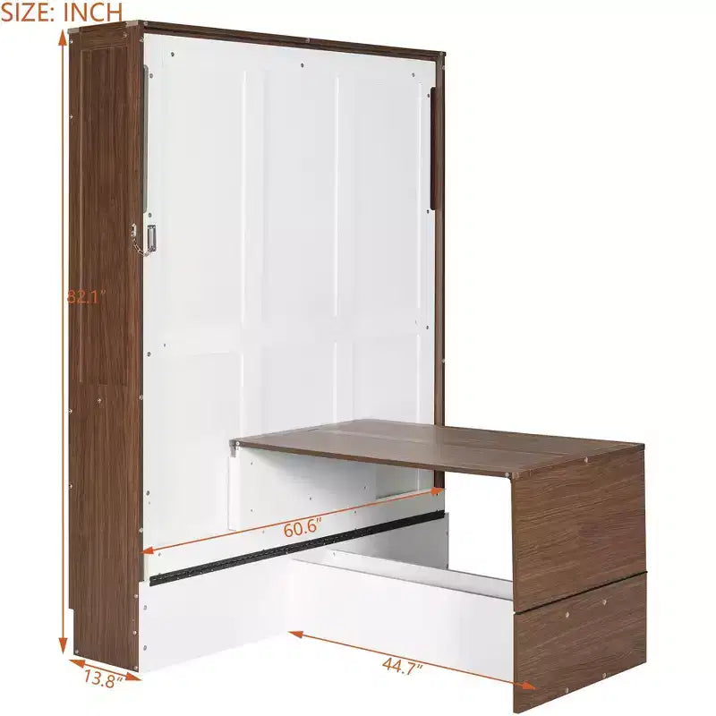 Lit escamotable GDF Studio Lawrence double avec bureau pliable