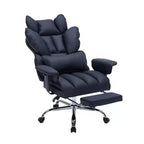 Fauteuil de bureau pour personnes fortes et grandes avec repose-pieds, fauteuil de jeu à dossier haut, fauteuil de bureau exécutif en cuir, fauteuil de bureau ergonomique avec support lombaire