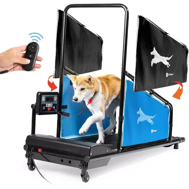 Tapis de course pour chiens LifePro PawRunner pour chiens de petite et moyenne taille – Tapis de course d'intérieur pour animaux jusqu'à 59 kg, tapis de course compact pour chiens pour la remise en forme et l'entraînement
