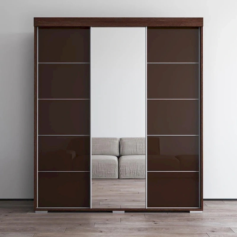 Armoire Aria moderne à 3 portes avec miroir