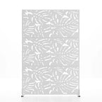 72H Séparateur de pièce Rectangle Cadre en métal galvanisé Paravent autoportant Clôture de jardin Patio Blanc