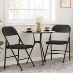Lot de 8 chaises pliantes tout acier avec dossier, chaises pliantes en métal robustes, capacité de 159 kg, convient pour l'intérieur et l'extérieur
