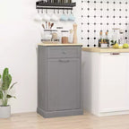 Meuble Poubelle Homcom avec Tiroir Meuble de Tri Sélectif Débout Support de Poubelle Cuisine