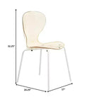 LeisureMod Bristol Ensemble de Salle à Manger 5 Pièces Table à Manger Ronde, 4 Chaises de Salle à Manger en Plastique Pieds Blancs