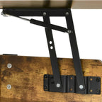 Table basse carrée à plateau relevable Moasis Farmhouse avec étagère de rangement pour salon