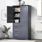 Armoire de rangement haute et large avec portes pour salle de bain/bureau