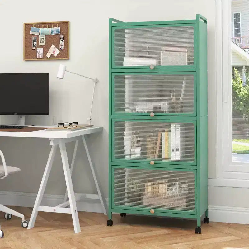 Meuble de cuisine Costway à 5 niveaux avec rangement, buffet mobile pour micro-ondes, portes basculantes, blanc/noir/gris/vert