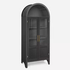 Vitrine arquée en bois