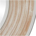 Miroir mural en bois 35x35 avec effet blanchi crème - Olivia & May : Aucun assemblage, cadre en MDF, usage intérieur