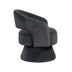 Fauteuil pivotant d'appoint de luxe moderne en velours GDFStudio Hudson