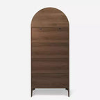 Vitrine arquée en bois
