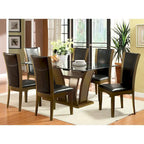 Ensemble de salle à manger 7 pièces Bind en bois massif avec étagères ouvertes par Furniture of America