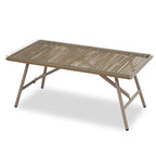Ensemble de patio en corde d'extérieur 4 pièces pour 4 personnes avec coussins et table en verre