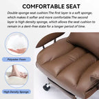 Efomao Chaise de Bureau Ergonomique 400 lbs, Grande Chaise d'Ordinateur en Cuir PU pour Personnes de Grande Taille, Fauteuil de Direction avec Repose-Pieds et Soutien Lombaire