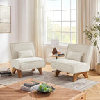 Lot de 2 fauteuils d'appoint en polyester Art Leon