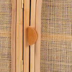 Meuble de rangement 3 portes en rotin naturel Bohème Evania