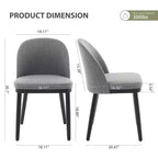 Lot de 4/6 chaises de salle à manger, chaises de cuisine/salle à manger rembourrées, chaises de salle à manger de ferme en tissu de lin avec pieds réglables pour salle à manger, salon
