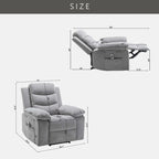 Fauteuil inclinable électrique avec fonction de massage réglable