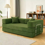 Dyonery 78Canapé-lit Pliant Convertible en Velours Côtelé Grand Lit de Sol 4-en-1 Combinaison Modulaire DIY Canapé Pliant Confortable.