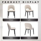 Lot de 4/6 chaises de salle à manger, chaises de cuisine/salle à manger rembourrées, chaises de salle à manger de ferme en tissu de lin avec pieds réglables pour salle à manger, salon