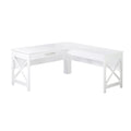 Bureau en L de style ferme moderne Alaska avec tiroir