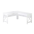 Bureau en L de style ferme moderne Alaska avec tiroir