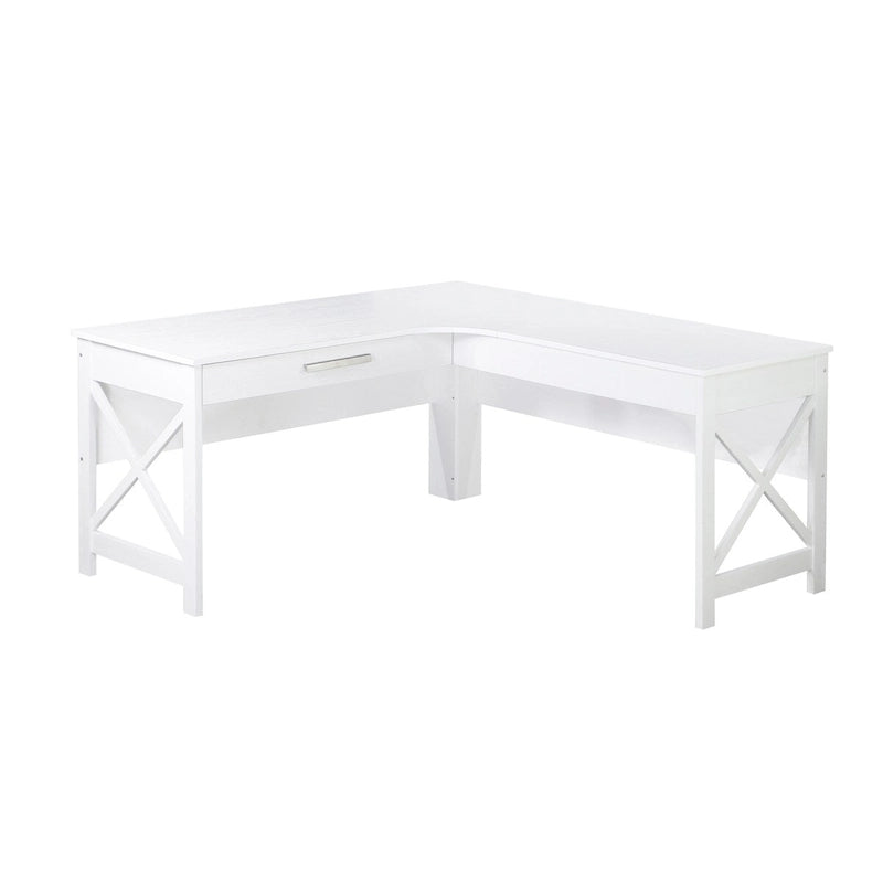 Bureau en L de style ferme moderne Alaska avec tiroir