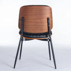 Lot de 2 chaises en similicuir avec pieds en métal