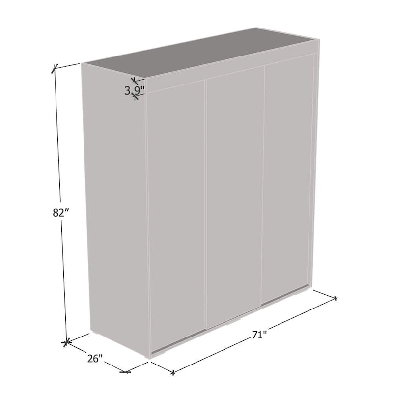 Armoire Aria moderne à 3 portes avec miroir