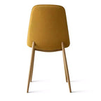 Ensemble de salle à manger rond 5 pièces, table piédestal 37" avec plateau aspect bois et chaises courbées rembourrées, style moderne-Panipeachy