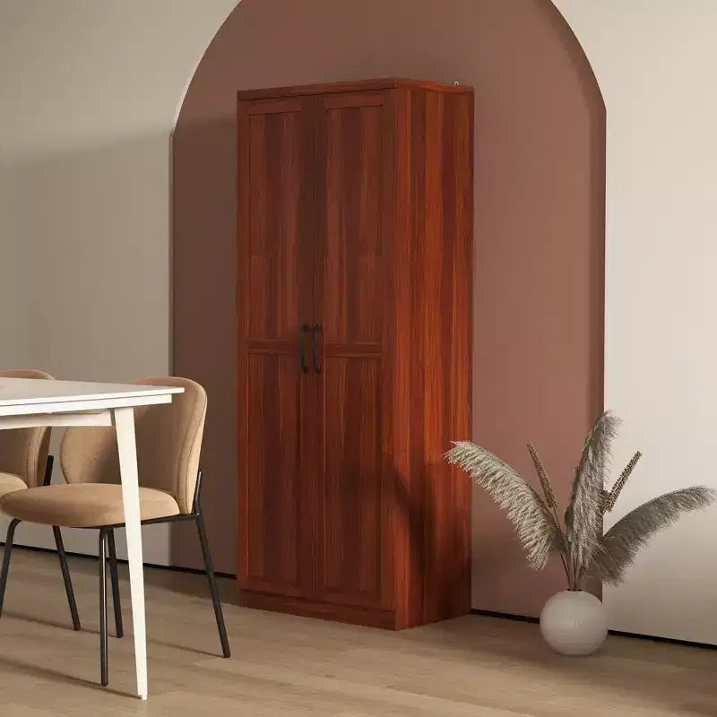 Garde-manger de cuisine 2 portes de 160 cm, meuble de rangement autoportant avec 5 étagères et 2 étagères réglables pour salle à manger