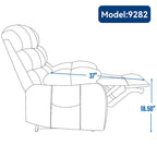 Fauteuil inclinable électrique double moteur avec massage et chaleur pour personnes âgées, grands fauteuils inclinables simples "Lazy Boy" avec télécommande