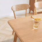MAYEERTY Lot de 4 chaises de salle à manger en bois massif, chaises en bois naturel pour cuisine, salle à manger, salon