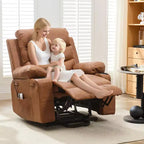 Fauteuil inclinable releveur avec massage et chauffage, fauteuils inclinables électriques surdimensionnés, siège de cinéma maison avec 2 porte-gobelets latéraux, fauteuil simple inclinable à bascule