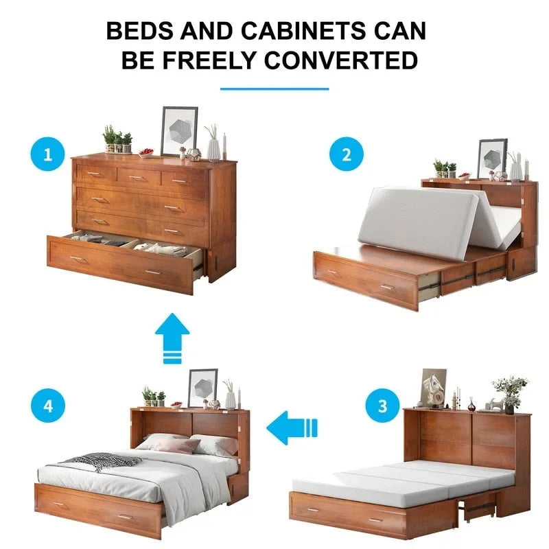 Lit escamotable Mixoy Murphy avec matelas et tiroir