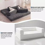 Canapé-lit convertible 5-en-1 de 80,7 po, velours côtelé, 544 kg, aucun assemblage requis