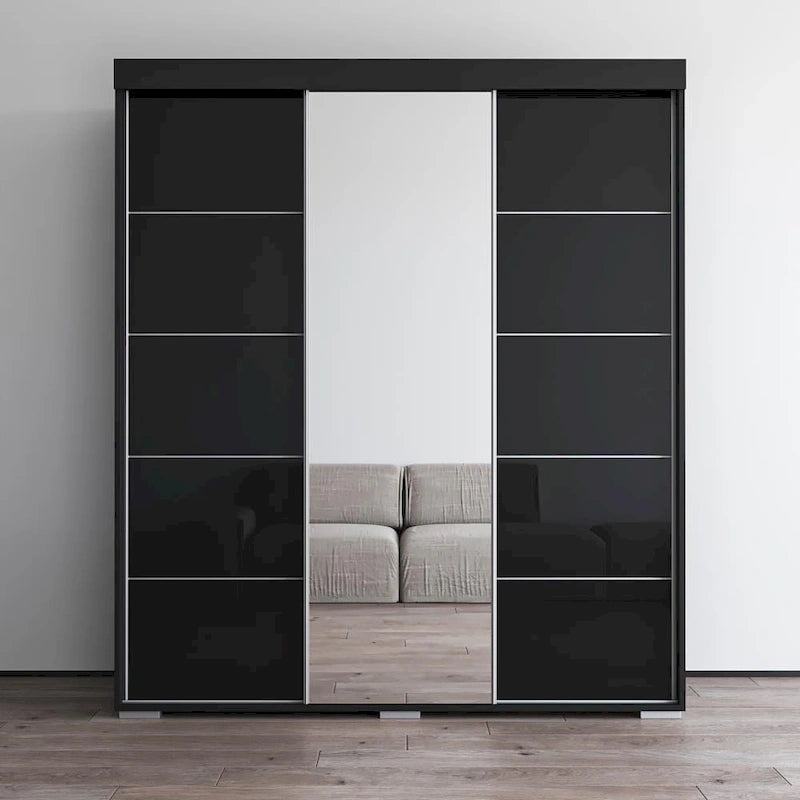 Armoire Aria moderne à 3 portes avec miroir