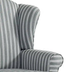 2 fauteuils d'appoint à dossier haut traditionnels, revêtus de tissu