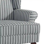 2 fauteuils d'appoint à dossier haut traditionnels, revêtus de tissu