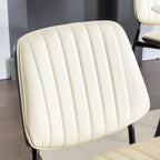 Lot de 2 chaises en similicuir avec pieds en métal