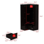 Hitow Armoire Minimaliste, Armoire d'Angle, Modèles à Double Porte et Tiroirs