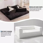 Canapé-lit convertible 5-en-1 de 80,7 po, velours côtelé, 544 kg, aucun assemblage requis