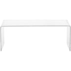 Table basse moderne en acrylique transparent