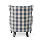 Fauteuil rembourré à dossier haut avec pieds en bois Modern Retro 30.25 pour le salon