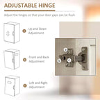 Garde-manger de cuisine 2 portes de 160 cm, meuble de rangement autoportant avec 5 étagères et 2 étagères réglables pour salle à manger