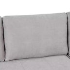 Sectionnel réversible en L de 104,5 po avec chaise longue de rangement et 2 poufs – Canapé-lit convertible 3 places pour salon
